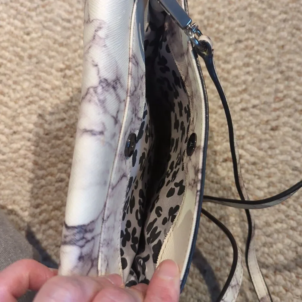 Rebecca Minkoff Avery Marble Print Envelope Crossbody Purse Bag